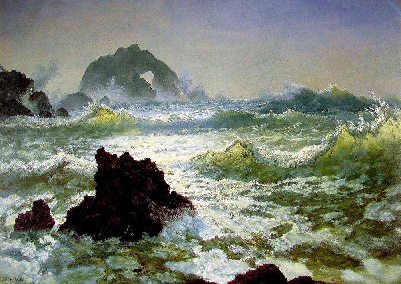 Albert Bierstadt Seal Rock, California Norge oil painting art